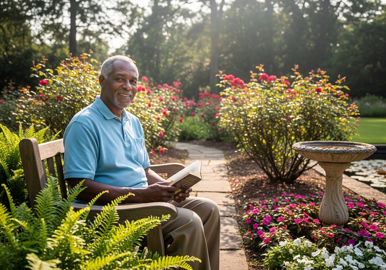 Elder gardening at Casa Residences