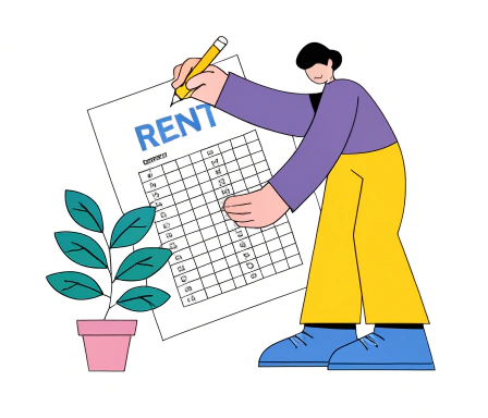 Rent collection illustration